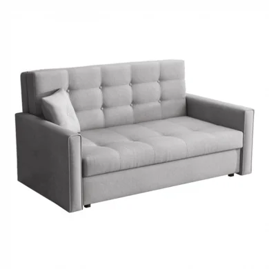 Divano letto 3 posti 153cm imbottito in tessuto grigio Isidore