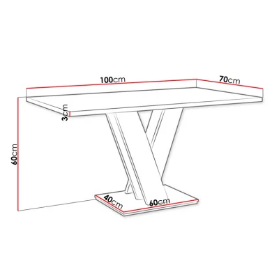 Tavolino da salotto 100x70cm bianco effetto marmo Amilia