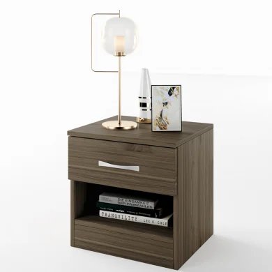 Comodino 40x41h cm  con cassetto moderno noce Selvaggia