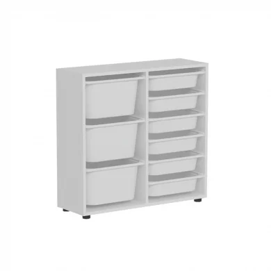 Mobile portagiochi 89x85h cm cassettiera multiuso bianco Fast Concordia