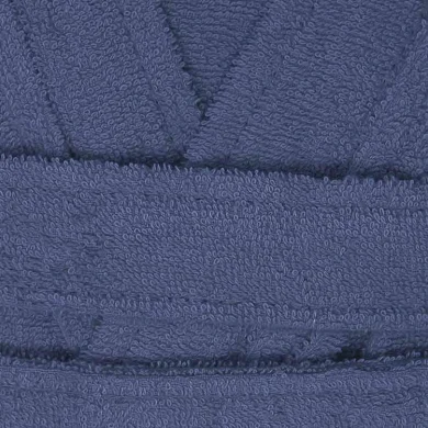 Accappatoio bagno in microspugna con cappuccio taglia S/M blu Veneto