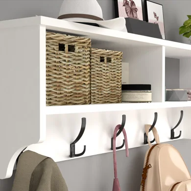 Appendiabiti da parete 120x37h cm con vani bianco Fionia