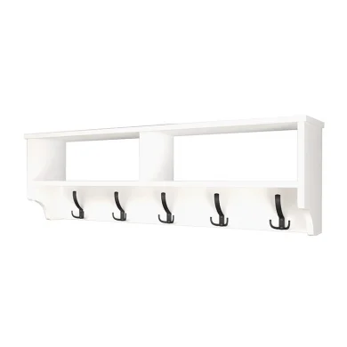 Appendiabiti da parete 120x37h cm con vani bianco Fionia