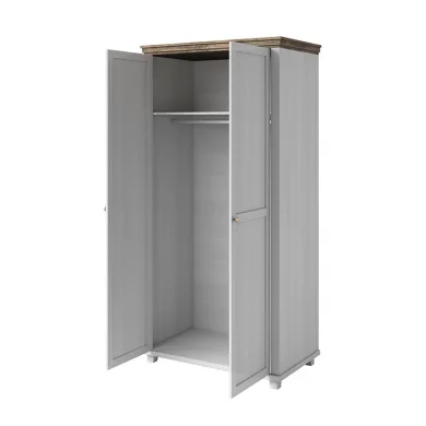 Armadio 108x216h cm 2 ante moderno bianco frassinato quercia Texel