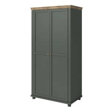 Armadio 108x216h cm 2 ante battenti moderno verde quercia Texel