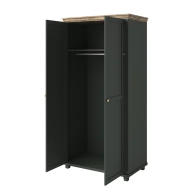 Armadio 108x216h cm 2 ante battenti moderno verde quercia Texel
