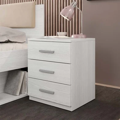 Camera completa con letto matrimoniale 160x200cm pino bianco beige Cortina
