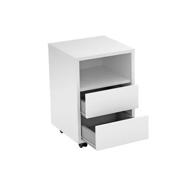 Cassettiera ufficio 40x62h cm 2 cassetti bianco Callum