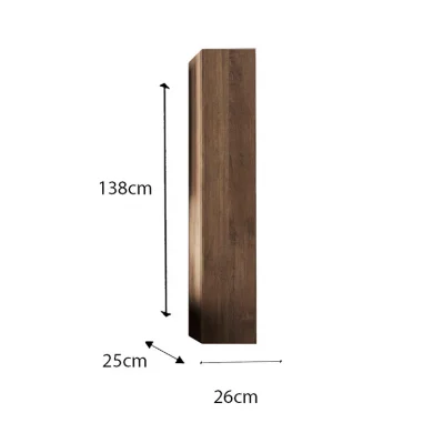 Colonna bagno 25x138h cm 1 anta rovere Alvarez