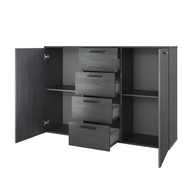 Comò 132x93h cm 2 ante 4 cassetti ossido Cortina Gihome®