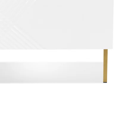 Comodino 50x46h cm design moderno bianco lucido Marisa