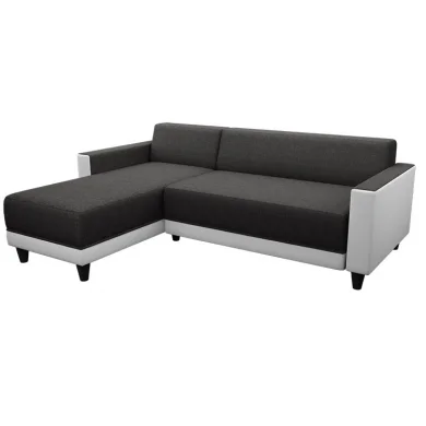 Divano angolare reversibile 3 posti 197cm bianco antracite Sullivan