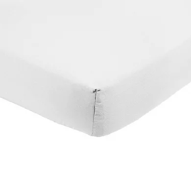 Lenzuolo francese con angoli in cotone bio 140x200cm bianco Rolla