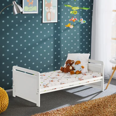 Lettino con materasso bambini neonati culla cassetto 67x124cm bianco Magic