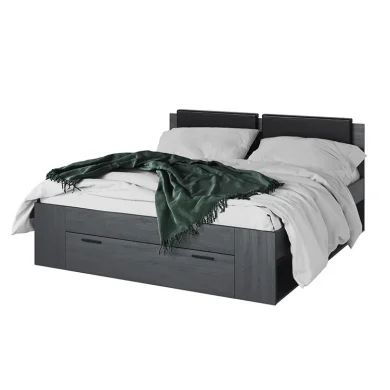 Letto 180x200cm matrimoniale oversize con cassettone ossido Cortina Gihome®