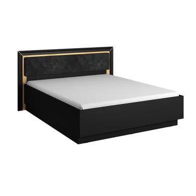 Letto matrimoniale standard 160x200cm nero oro Benz