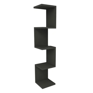 Libreria angolare da parete 22x111h cm con ripiani antracite Reale