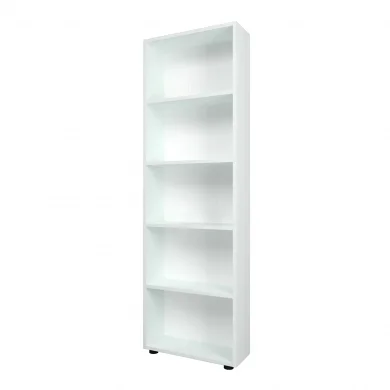 Libreria moderna 56x172cm 4 ripiani multiuso bianco Marvel
