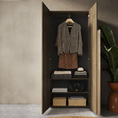 Mobile ingresso 78x187h cm appendiabiti rovere scuro Alvarez