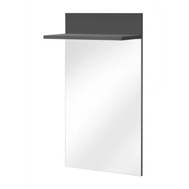 Mobile ingresso 210x203h cm con specchio rovere antracite stampa a righe California Gihome®