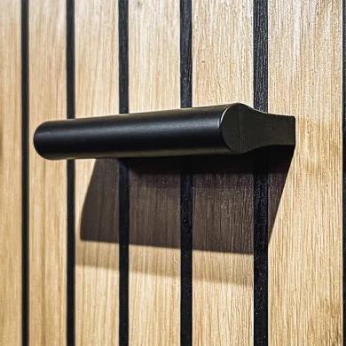 Mobile ingresso 90x203h cm moderno rovere antracite stampa a righe Arizona Gihome®