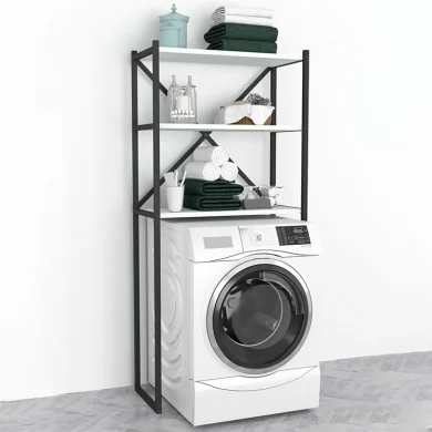 Mobile lavatrice 66x160h cm industrial metallo bianco Canarie