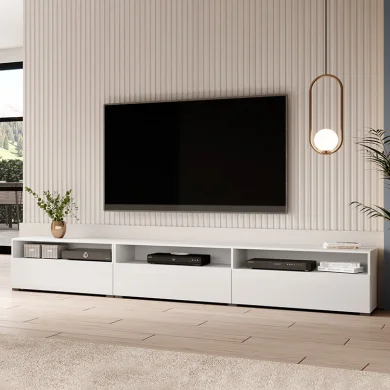 Mobile porta TV 270x42h cm moderno bianco Emotion Gihome®