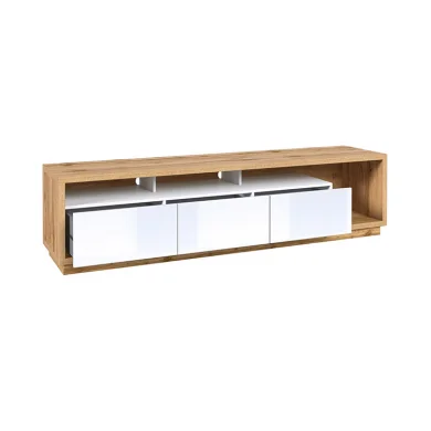 Mobile porta TV 200x50h cm soggiorno bianco lucido rovere Favorita