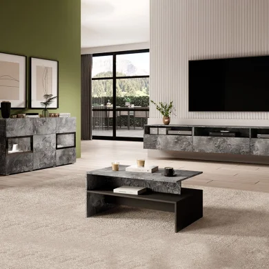 Mobile porta TV sospeso 270x42h cm ossido Emotion Gihome®