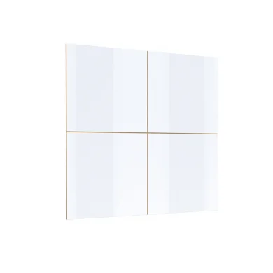 Parete attrezzata 251x196h cm moderna bianco lucido rovere Favorita