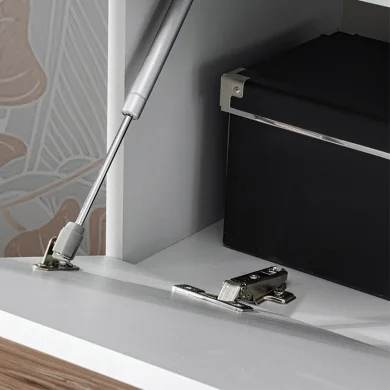 Parete attrezzata sospesa 220x148h cm nero rovere grigio perla Violina