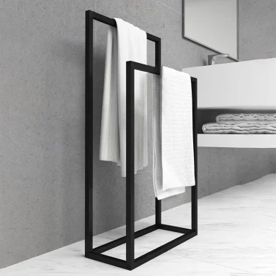 Portasciugamani da bagno 50x89cm metallo nero Yapen