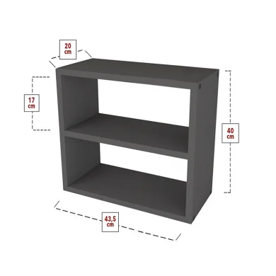 Scaffale da cucina 44x40h cm moderno antracite Grecia
