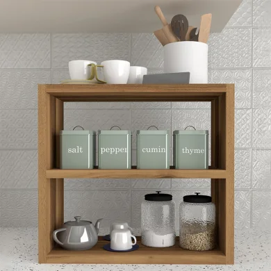 Scaffale da cucina 44x40h cm moderno noce Grecia