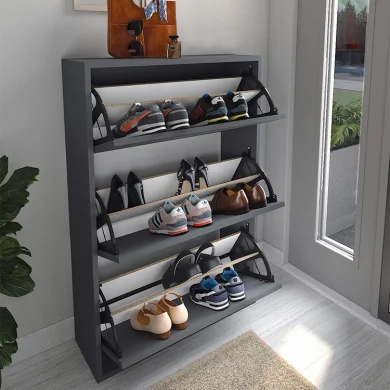 Scarpiera ingresso 74x110h cm moderna antracite Palmaria
