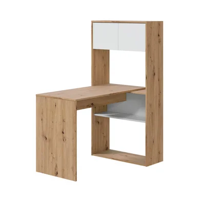 Scrivania ufficio moderna reversibile rovere bianco artico Grom