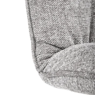 Set 4 sedie da pranzo moderne in tessuto grigio nero Kaos