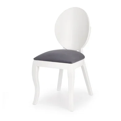 Set 2 sedie da sala moderne in tessuto grigio bianco Jonni