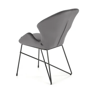 Sedia da sala moderna in tessuto grigio Farro