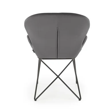 Sedia da sala moderna in tessuto grigio Farro