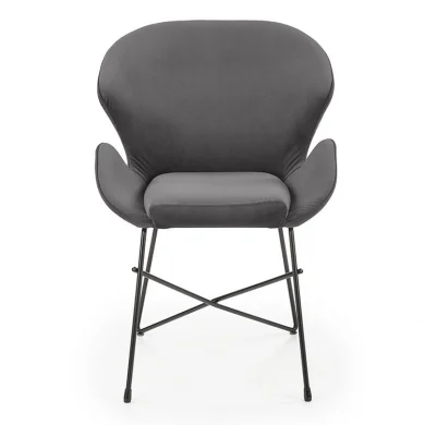 Sedia da sala moderna in tessuto grigio Farro