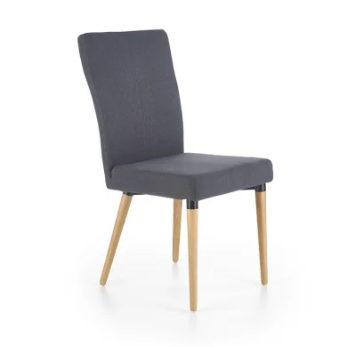 Set 4 sedie da sala moderne in tessuto grigio scuro Barone