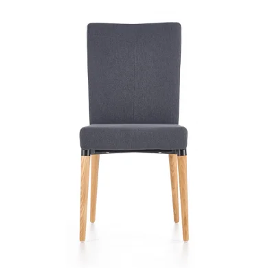 Set 4 sedie da sala moderne in tessuto grigio scuro Barone