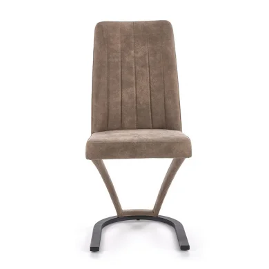 Set 2 sedie soggiorno ecopelle design moderne marrone Serva