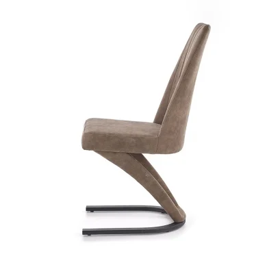 Set 2 sedie soggiorno ecopelle design moderne marrone Serva