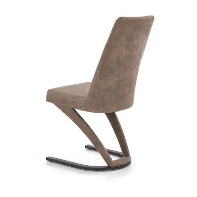 Set 2 sedie soggiorno ecopelle design moderne marrone Serva