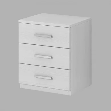 Set 2 comodini 46x56h cm 3 cassetti pino bianco Cortina Gihome®