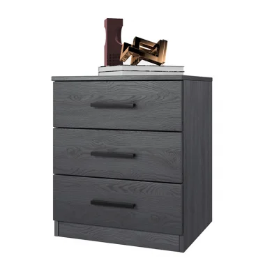 Set 2 comodini 46x56h cm 3 cassetti moderni ossido Cortina Gihome®