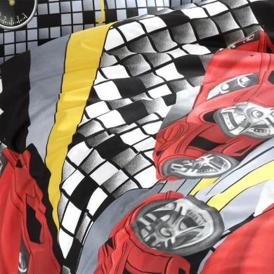 Set copripiumino bambino singolo e federa 140x200cm rosso a fantasia Cars