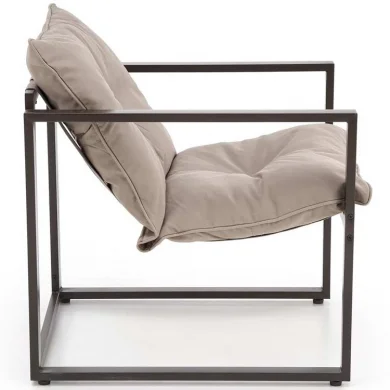 Set da giardino divano, poltrona, tavolino in vetro nero marrone Surat